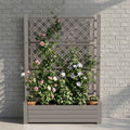 Fazzn Horticulture Raised Garden Bed Outdoor,Resin Plant Stand for Flowers Vegetables Herbs in Backyard, Patio, Balcony (Brown)